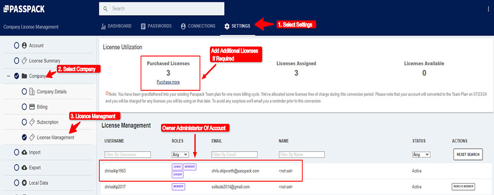 Entering Payment Information In Passpack V10